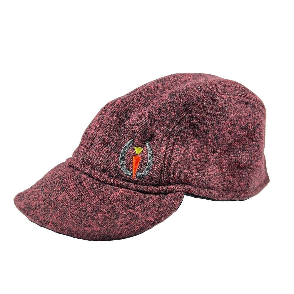 Kerrits Equestrian Fleece Visor Cap Army Style Hat Burgundy Maroon One Size
